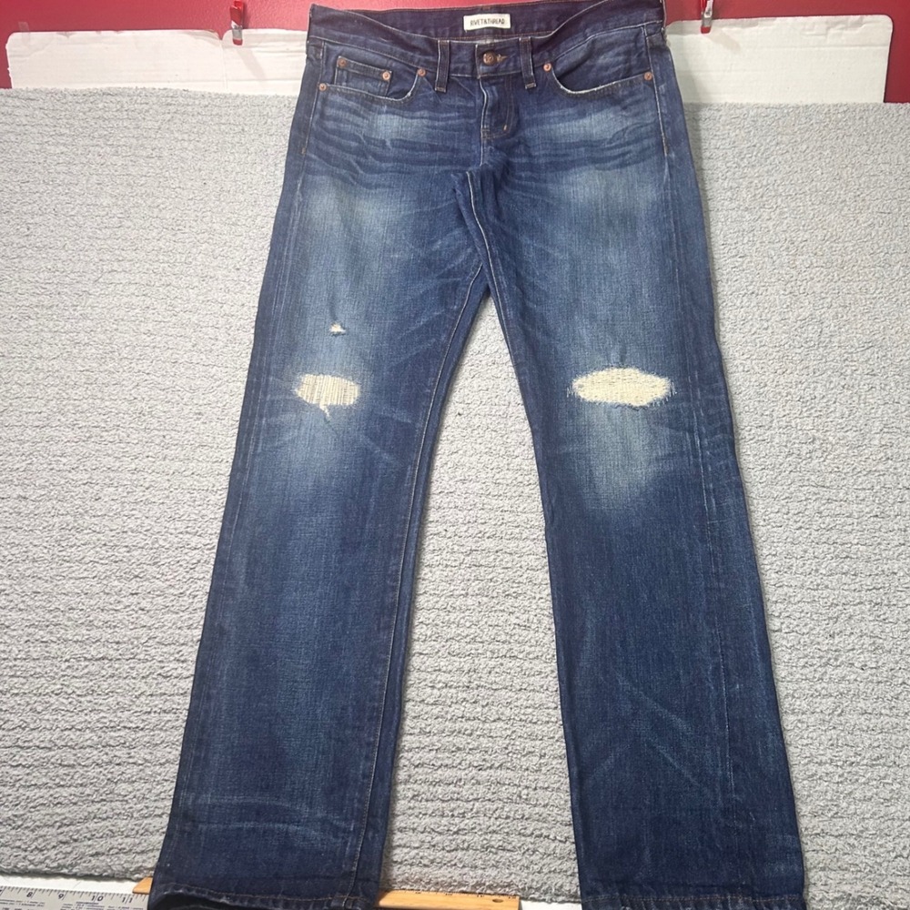 Rivet & Thread Jeans Wyatt Selvedge 29 Blue Distressed Workwear Indie Heritage